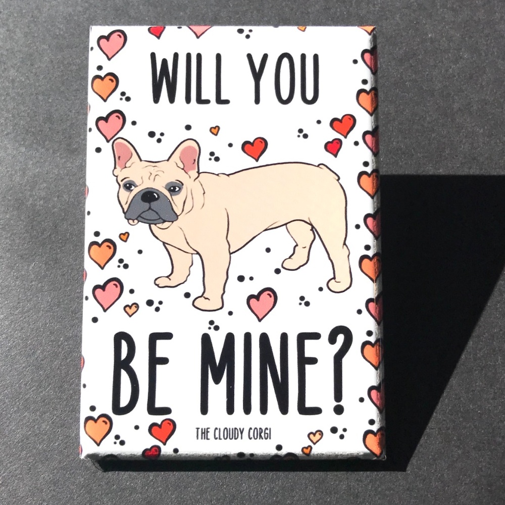 French Bulldog Valentines Day Magnet Handmade Gift - Picture 5 of 7